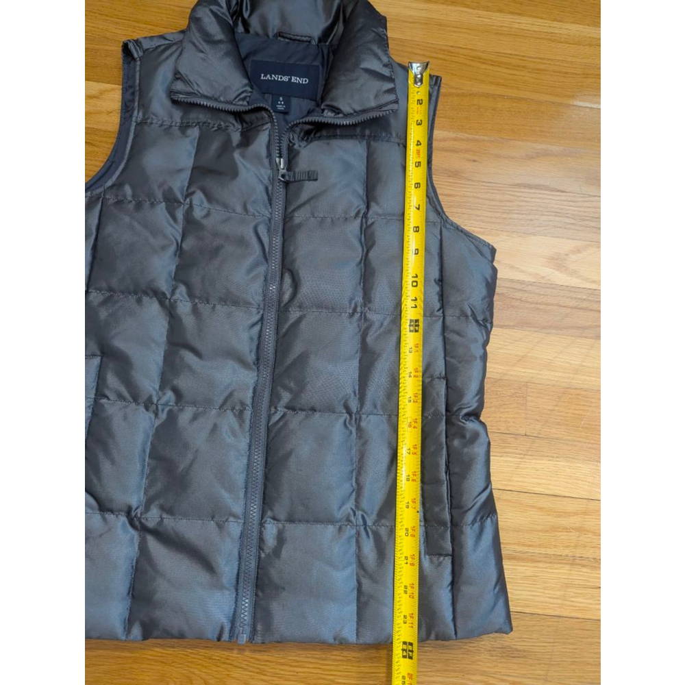 Lands' End Quilted Down Puffer Vest Small 6b8 Mocha Brown - Picture 8 of 11